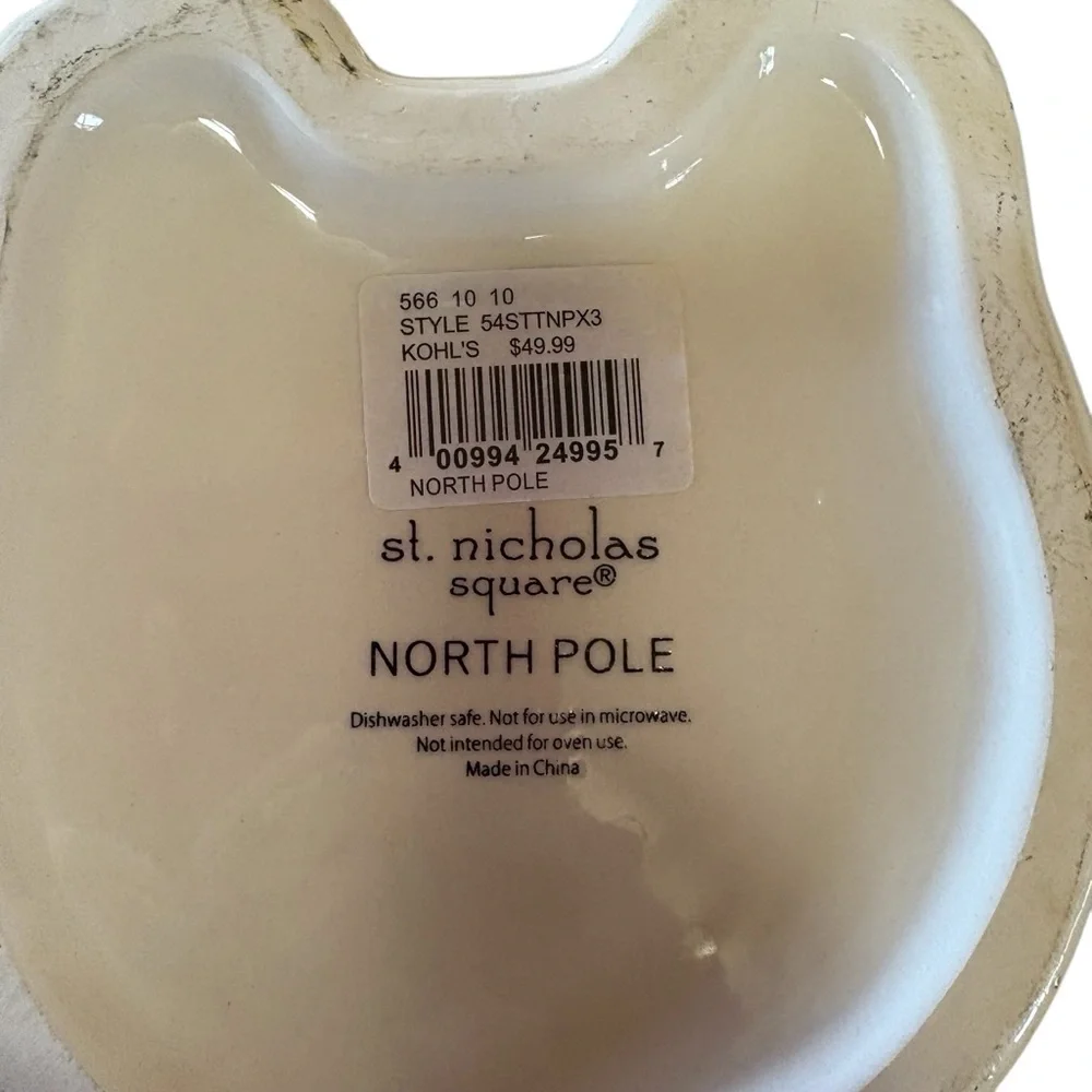 St. Nicholas Square Polar Bear Chalkboard Cookie Jar